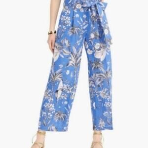 J. Crew Linen Floral Wide Leg Pant in Ratti Tropical Toile
